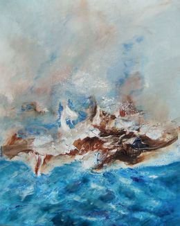 Painting, Fluidites Marines, Josette Dubost
