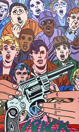 Painting, The gun, Erró