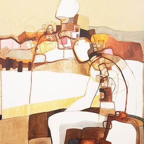 Painting, Sitting Here Thinking...What's Going on, Wissam Beydoun