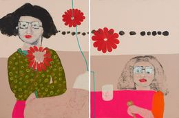 Painting, Scissors never come back, dit-elle, Djénina Hagenburger
