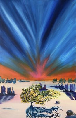Painting, Arbre de vie, arbre de mort, Julie Ruelle
