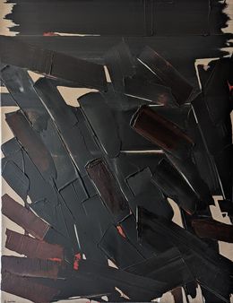 Painting, Tribute to P. Soulages, Benoît Guérin