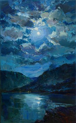 Painting, Night in the blue bay, Alisa Onipchenko-Cherniakovska