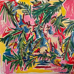 Painting, Les bois, Claire Bonnet-Masimbert