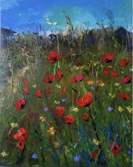 Painting, In the Spring Field, Kamsar Ohanyan