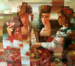Painting, Glass of wine, Anatoly Tarabanov
