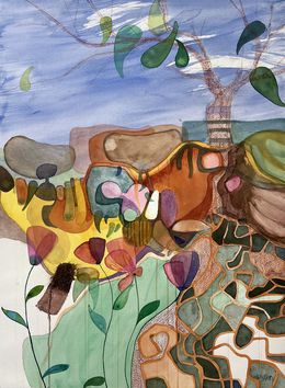 Fine Art Drawings, Experimental Landscape 14, Wissam Beydoun