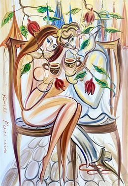 Painting, Summertime Coffee Together, Kirill Postovit