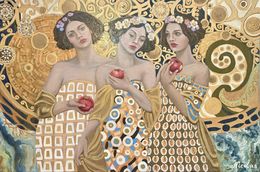 Painting, Eve and forbidden fruit, Pintor Nicolás