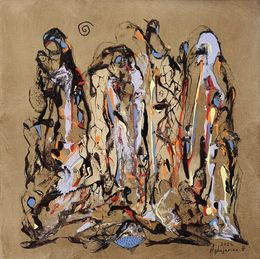 Painting, The Enigmatic Gathering, Harutyun Aghajanyan