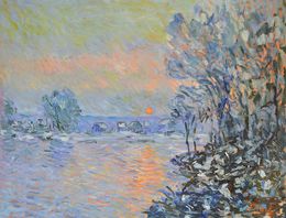 Painting, Lever de soleil sur la Seine, Patrick Marie