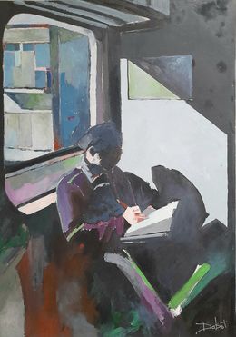 Painting, L'homme au compartiment, Céline Dabot