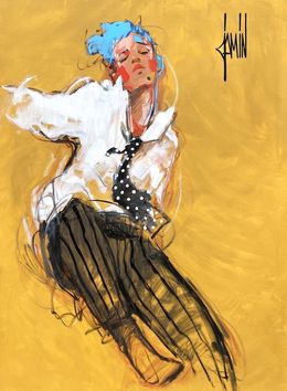 Painting, Allure, variations sur fond ocre, David Jamin