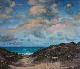 Painting, Checking the waves, Peter de Boer