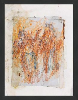 Painting, Gathering (original mixed media on paper), Purvis Young