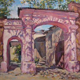 Painting, Pink arch, Procach Olesia