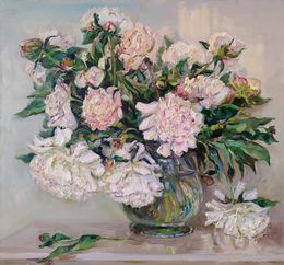 Painting, White Peonies, Pavlenko Leonid