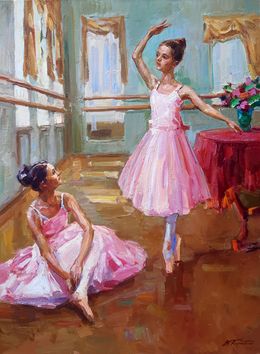 Painting, Young ballerinas, Pereta Vyacheslav
