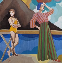 Painting, Beach day, Ivo Petrov