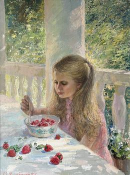 Painting, Strawberries, Mishurovsky Victor
