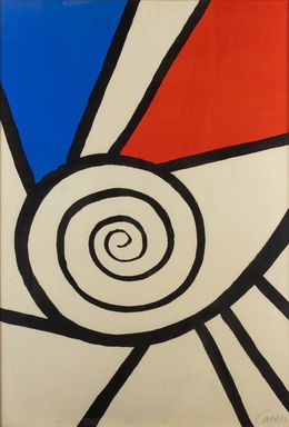 Print, Spiral Rouge et Bleu, Alexander Calder