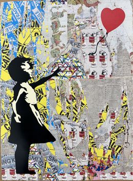 Painting, Balloon girl, Mr Brainwash