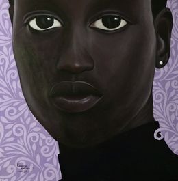Painting, Focus (Bold Face) - 21st Century Contemporary, Figurative Portrait, Woman, Kehinde Mayowa
