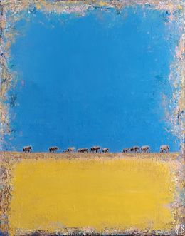 Painting, Migration d'éléphants, Jean-Philippe Berger
