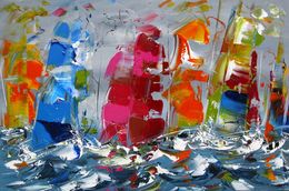 Painting, Marine abstraite 84, Fred Boutet