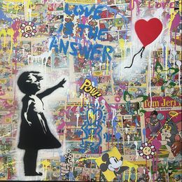 Painting, Girl with Balloon x POP x Love is the Answer, Koen Betjes