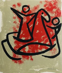 Print, Acrobats with horse, Marino Marini