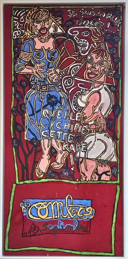 Painting, Quelle chipie cette Kate, Robert Combas