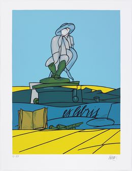 Print, Dialogue dans le paysage II, Valerio Adami