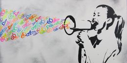 Painting, Peace Love and Anarchy 3D Canvas, Ziegler T