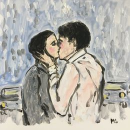 Painting, The Kiss, Manuel Santelices